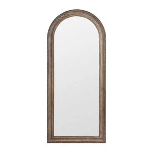 Paulina Wood Half Round Mirror - LUXONAS