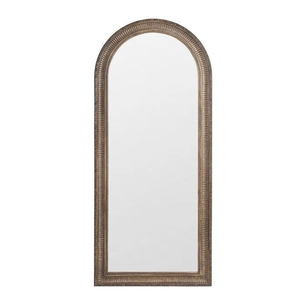 Paulina Wood Half Round Mirror