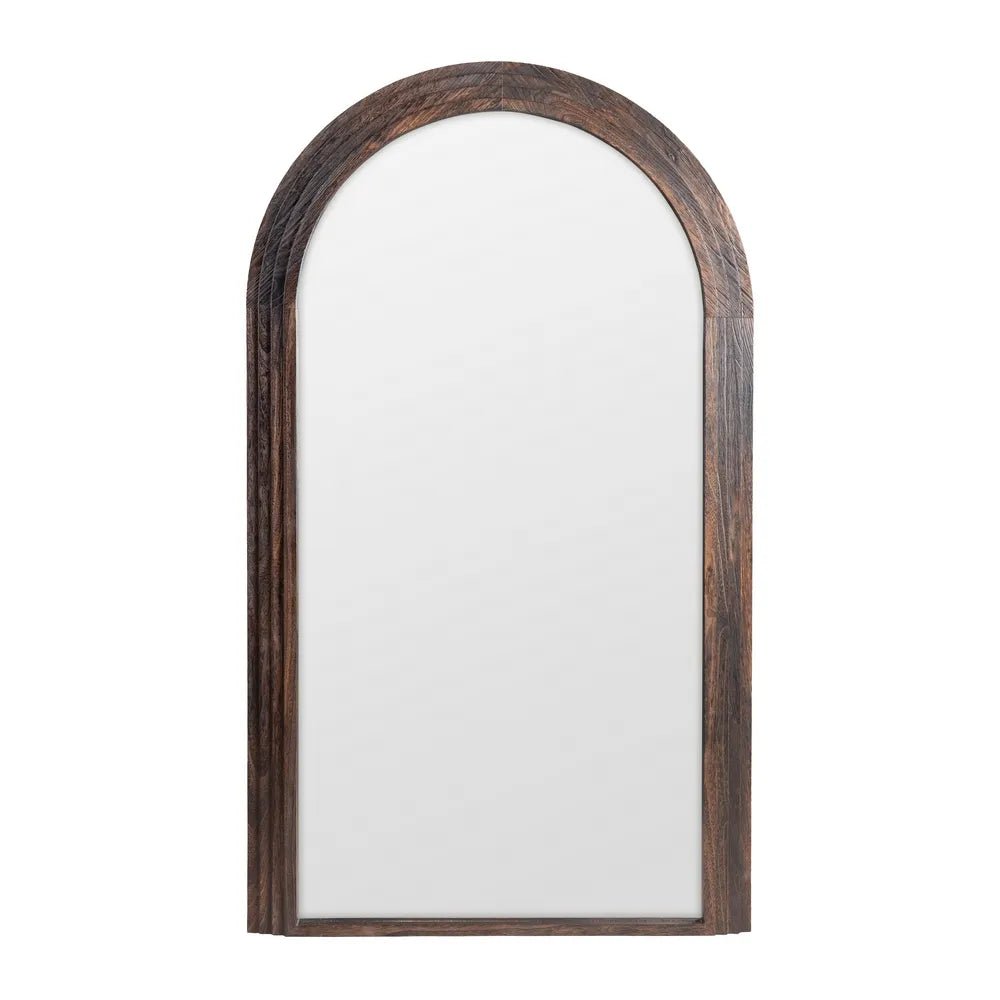 Paulina Wood Half Round Mirror - LUXONAS