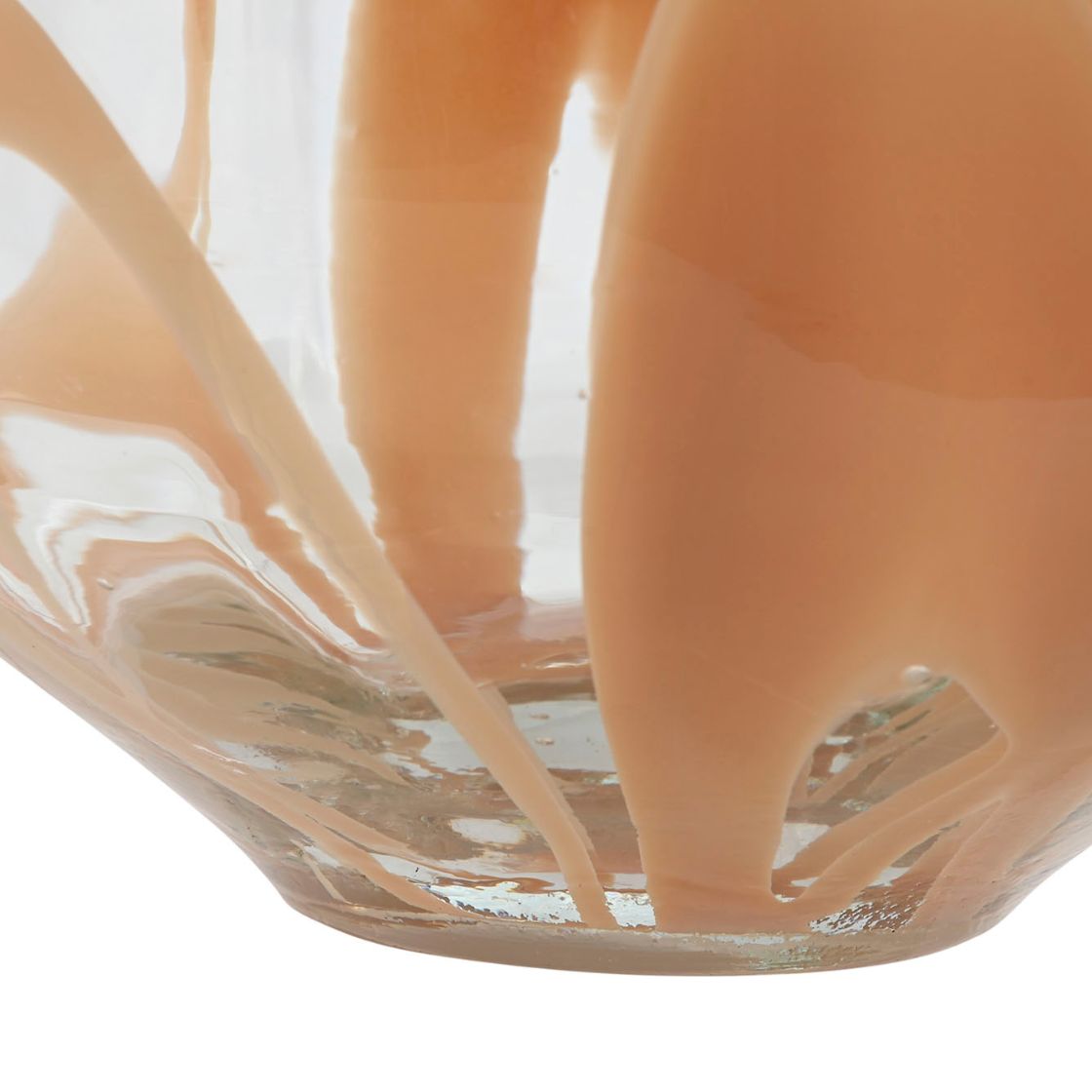 Peach Hand blown Small Glass Vase - LUXONAS
