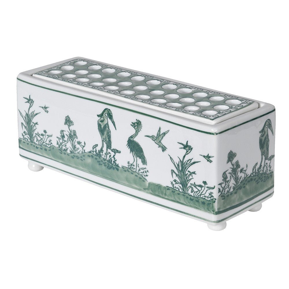 Peacock Sage Ceramic Flower Stem Jar