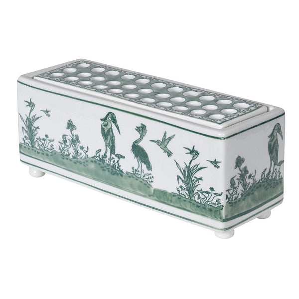 Peacock Sage Ceramic Flower Stem Jar