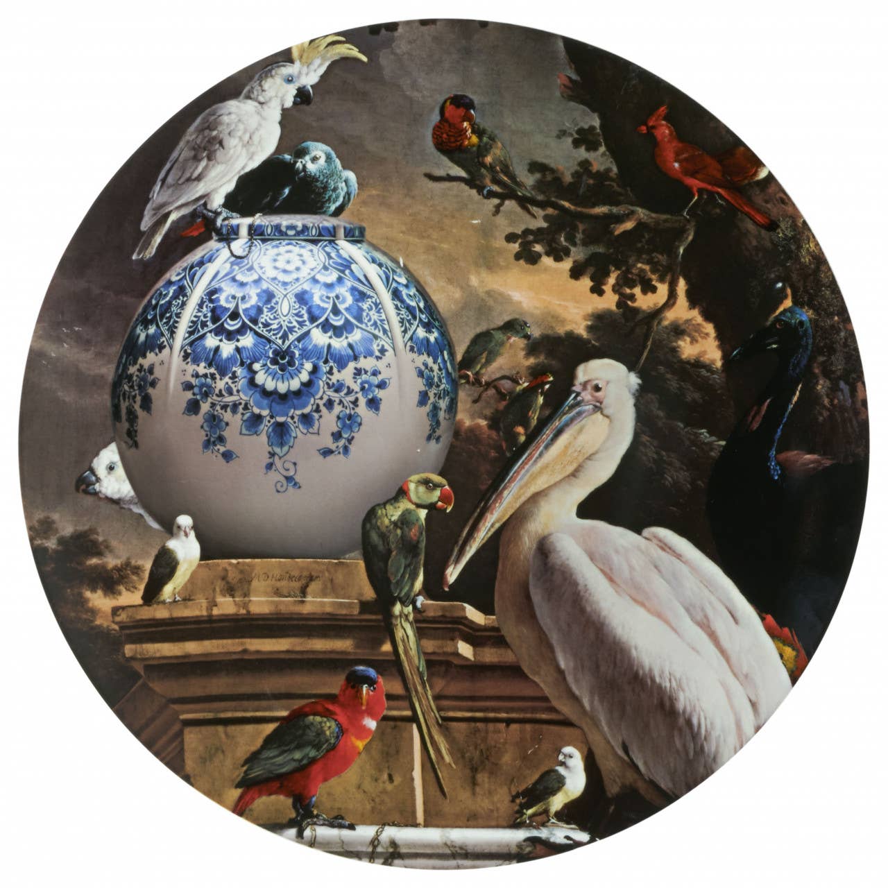 Pelican Vase Wall Plate