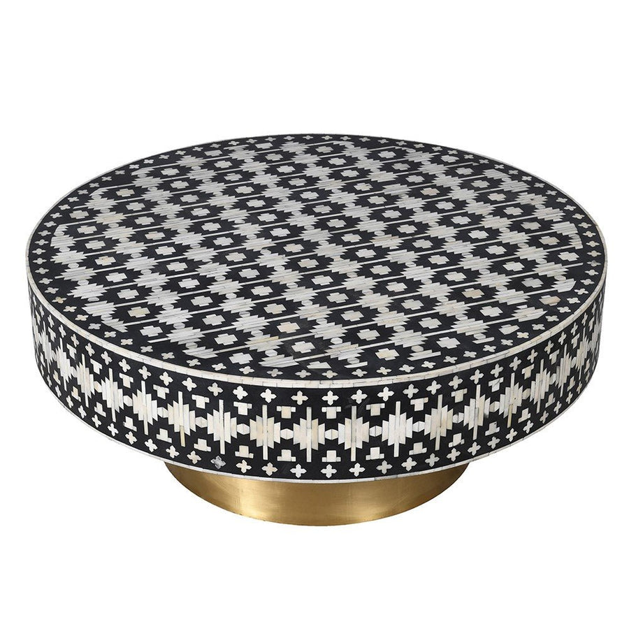 Perry Bone Inlay Round Coffee Table