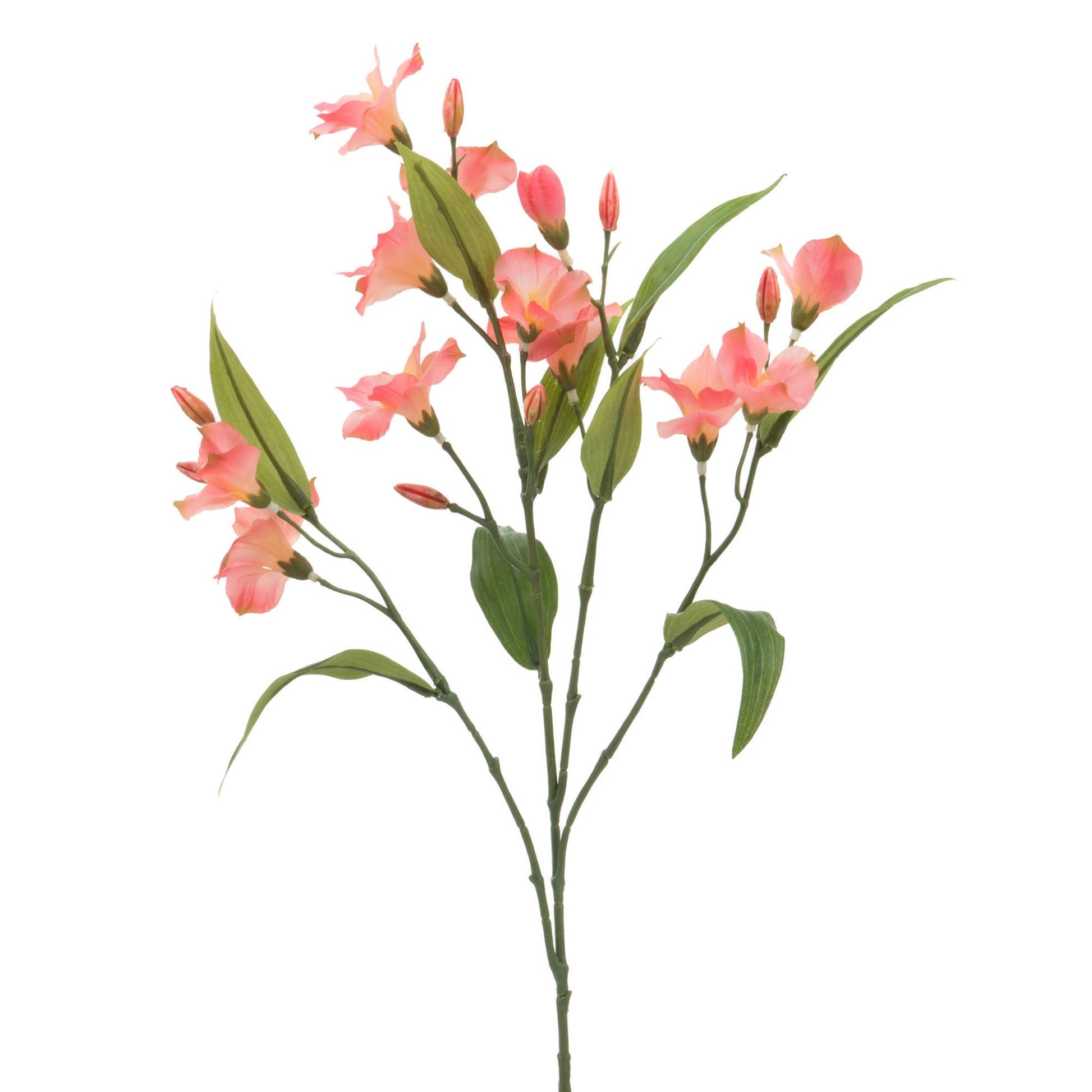 Peruvian Lily Peach Faux Floral Stem - 63cm