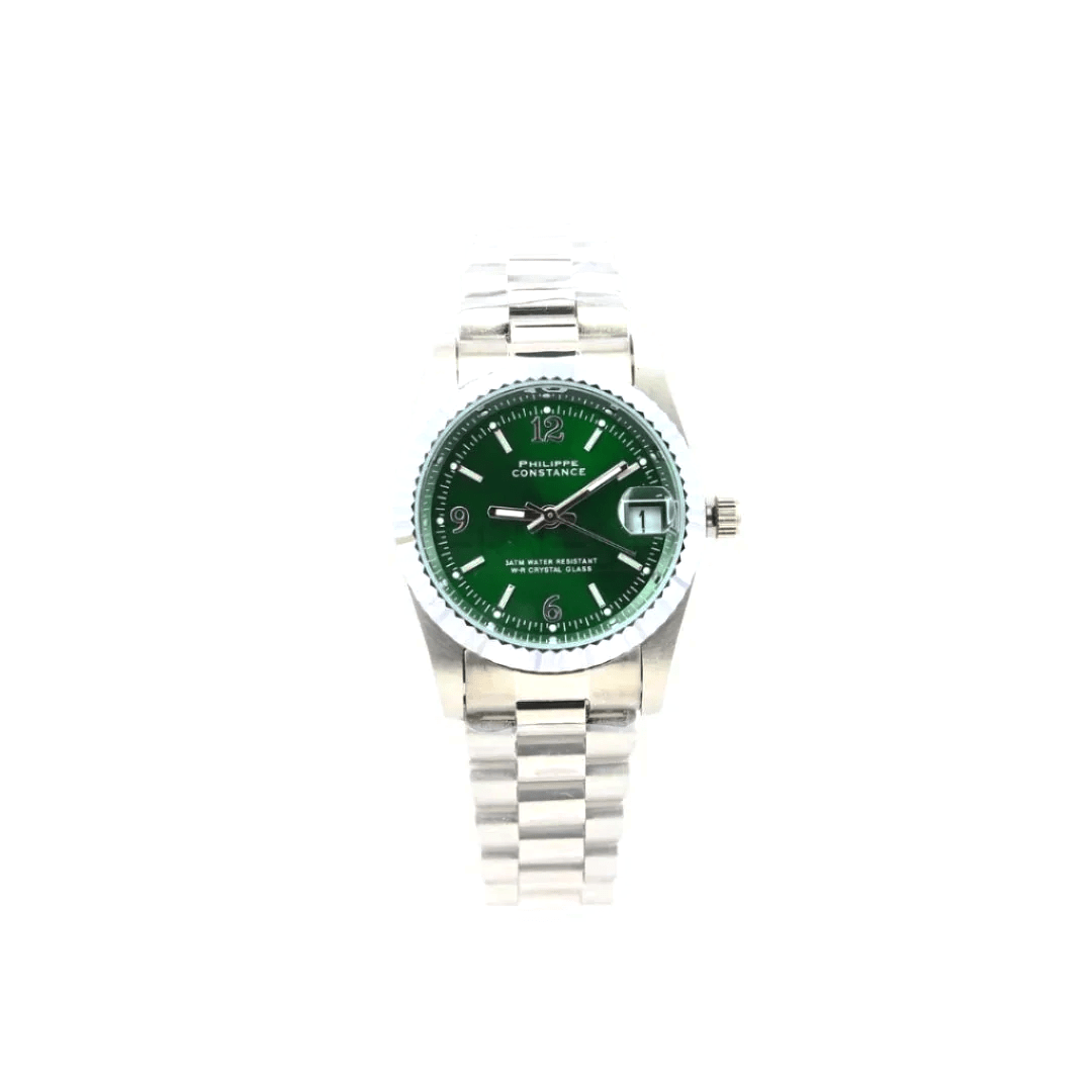 Philippe Constance Ernest Watch Bico - Stainless Steel Unisex Analog Watch with Date Display