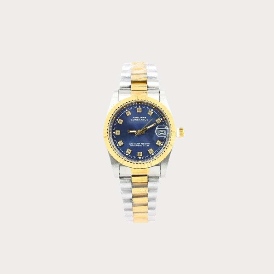 Philippe Constance Ernest Watch Bico - Stainless Steel Unisex Analog Watch with Date Display