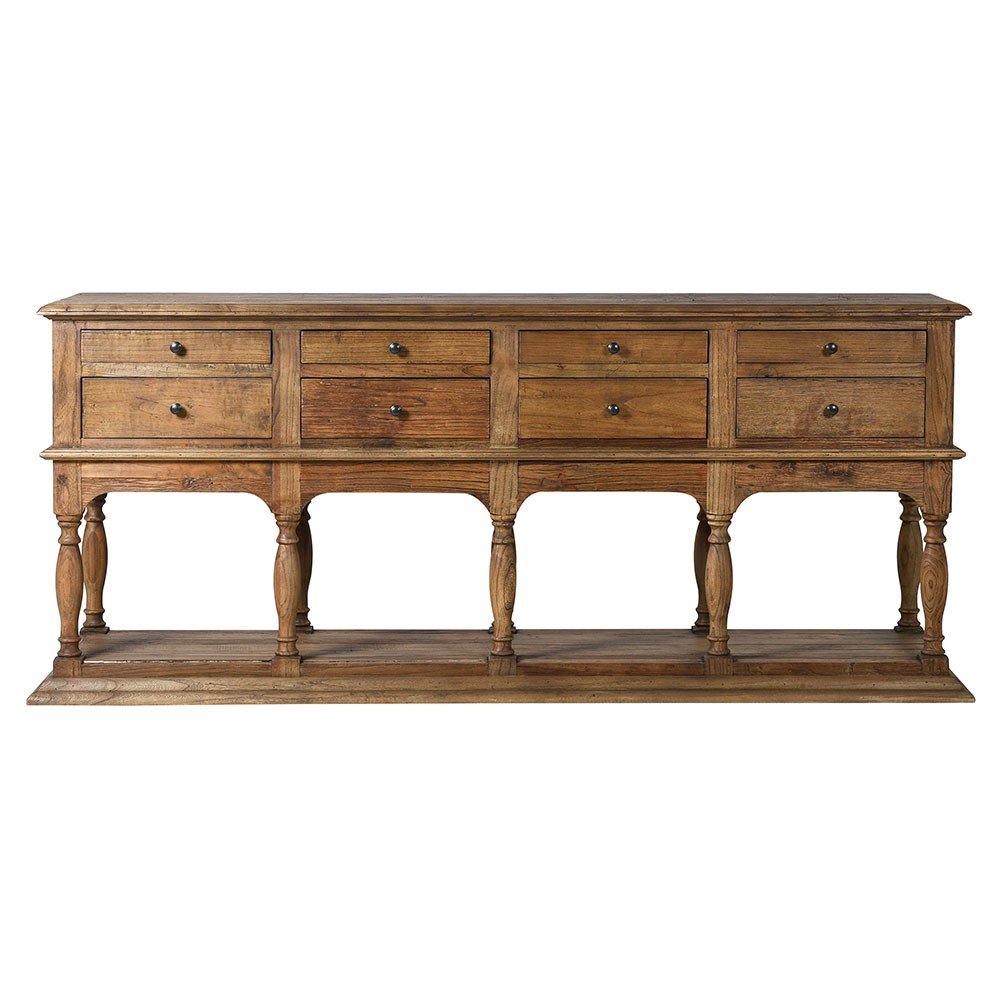 Pine 8 Drawer Sideboard - LUXONAS