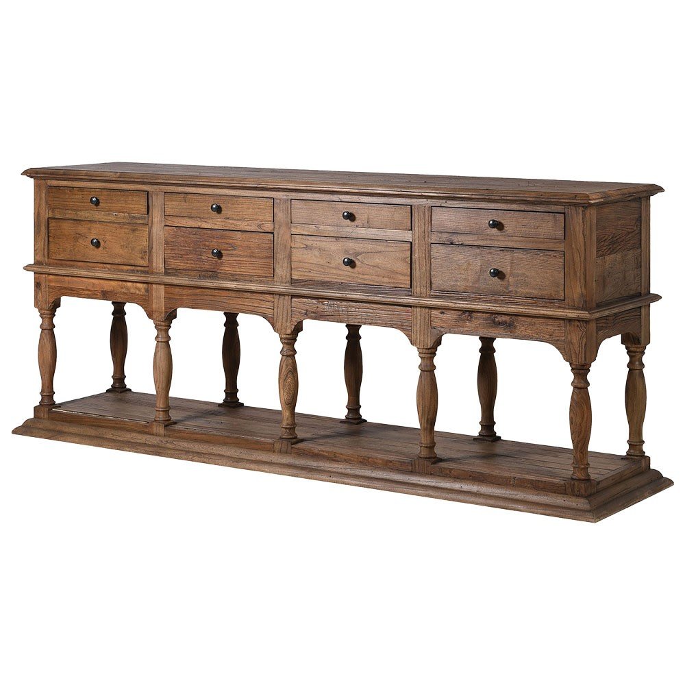 Pine 8 Drawer Sideboard - LUXONAS