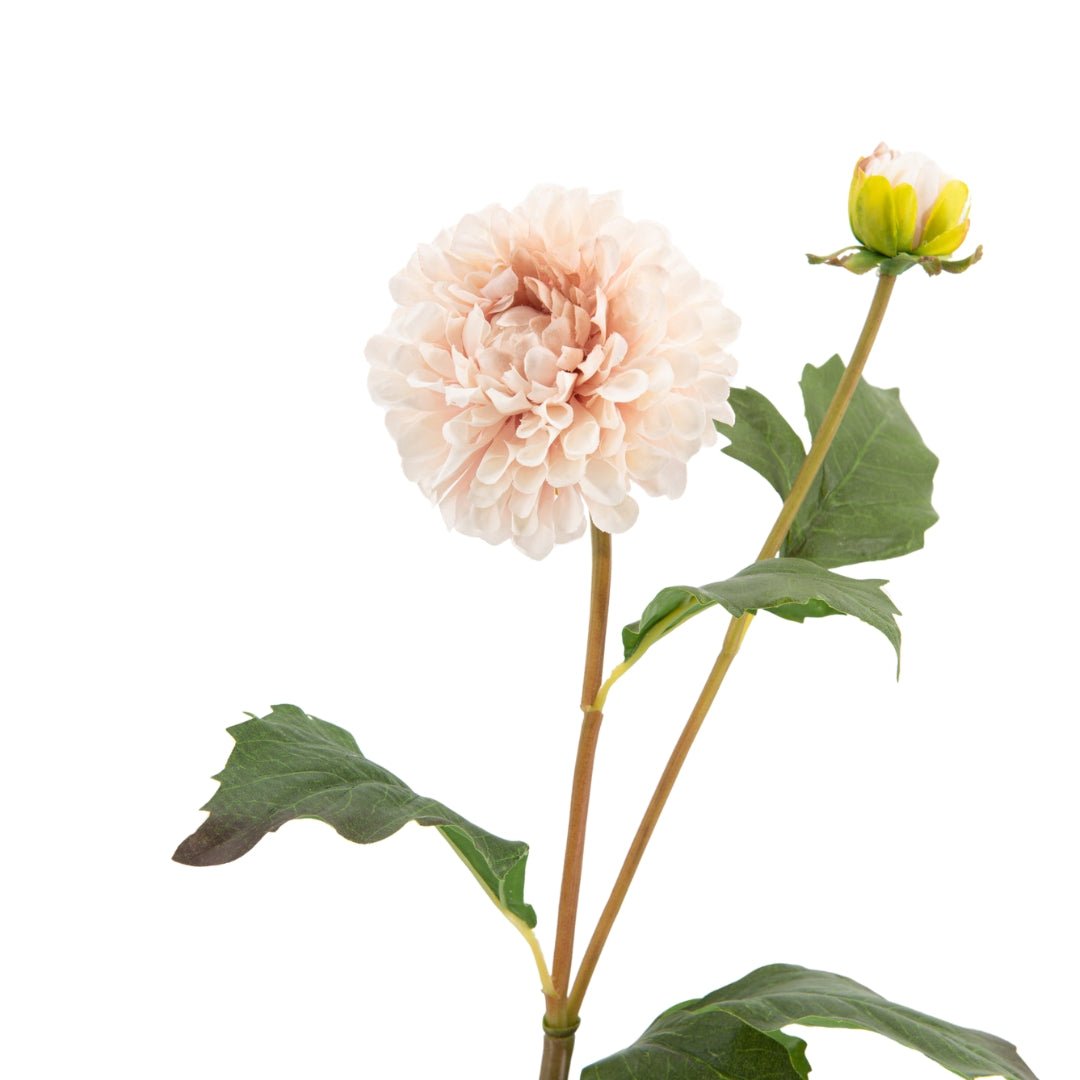 Pink Dahlia Pompon 51cm - Elegant Faux Floral Accent