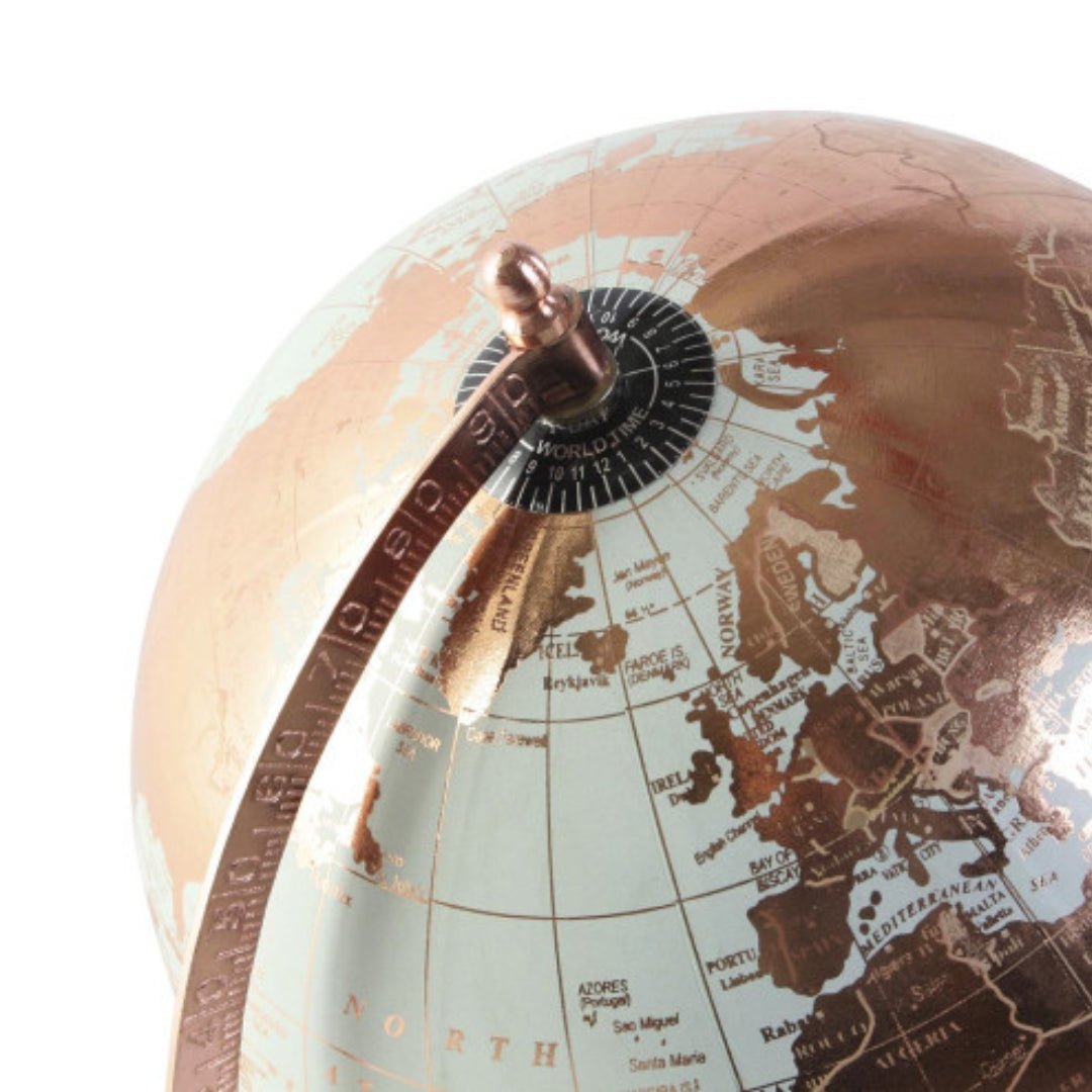 Pink Globe on Wooden Base - LUXONAS