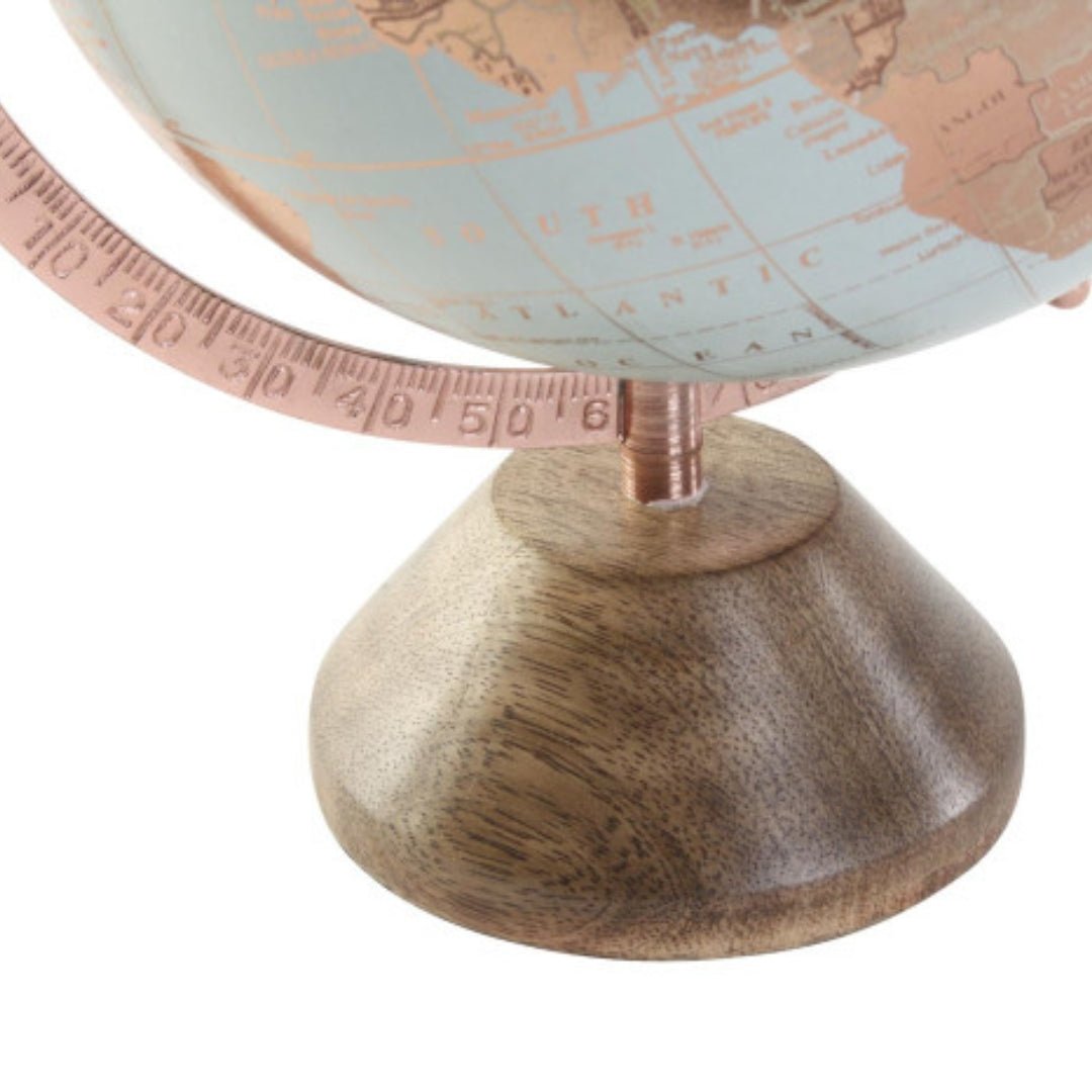 Pink Globe on Wooden Base - LUXONAS