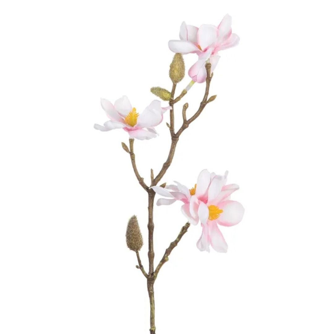 40cm Pink Magnolia Flower Stem