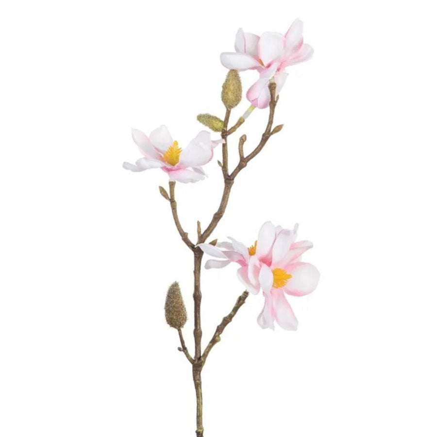 40cm Pink Magnolia Flower Stem