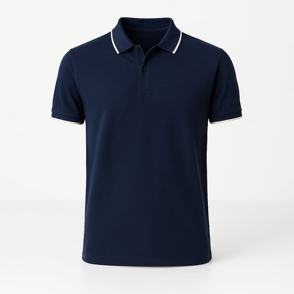Pique Polo - V-Neck Cotton Polo Shirt for Men | Breathable Polo