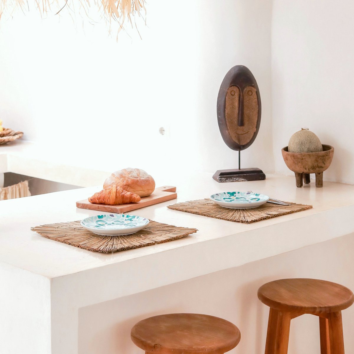 Placemat (Set of 2, 4 or 6), 36 cm | Table Mat VARNA (natural) made of Seagrass - LUXONAS HOME