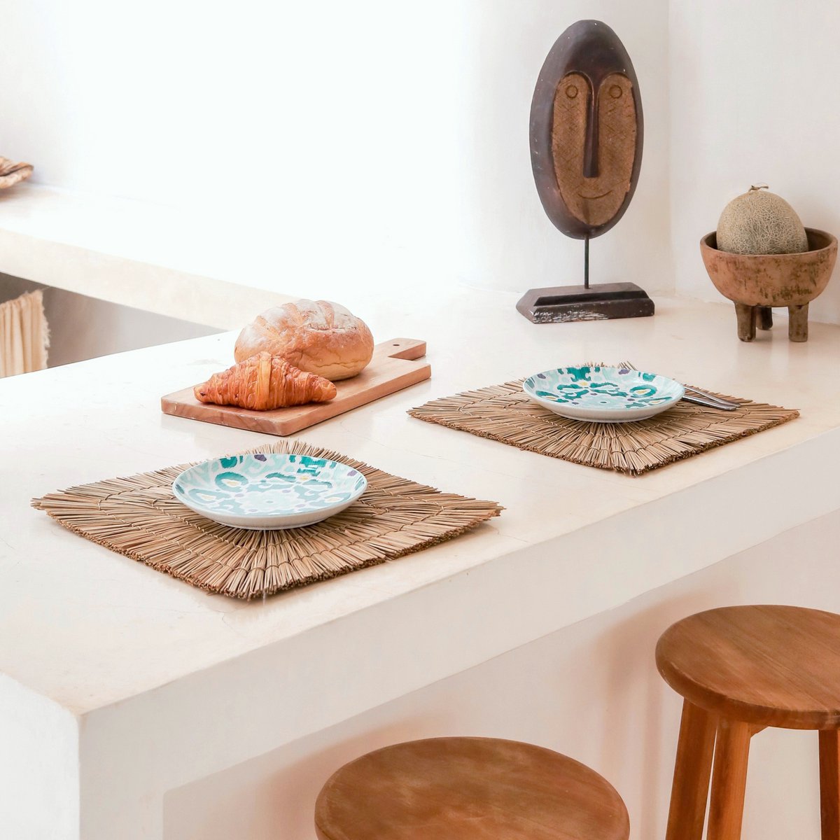 Placemat (Set of 2, 4 or 6), 36 cm | Table Mat VARNA (natural) made of Seagrass - LUXONAS HOME