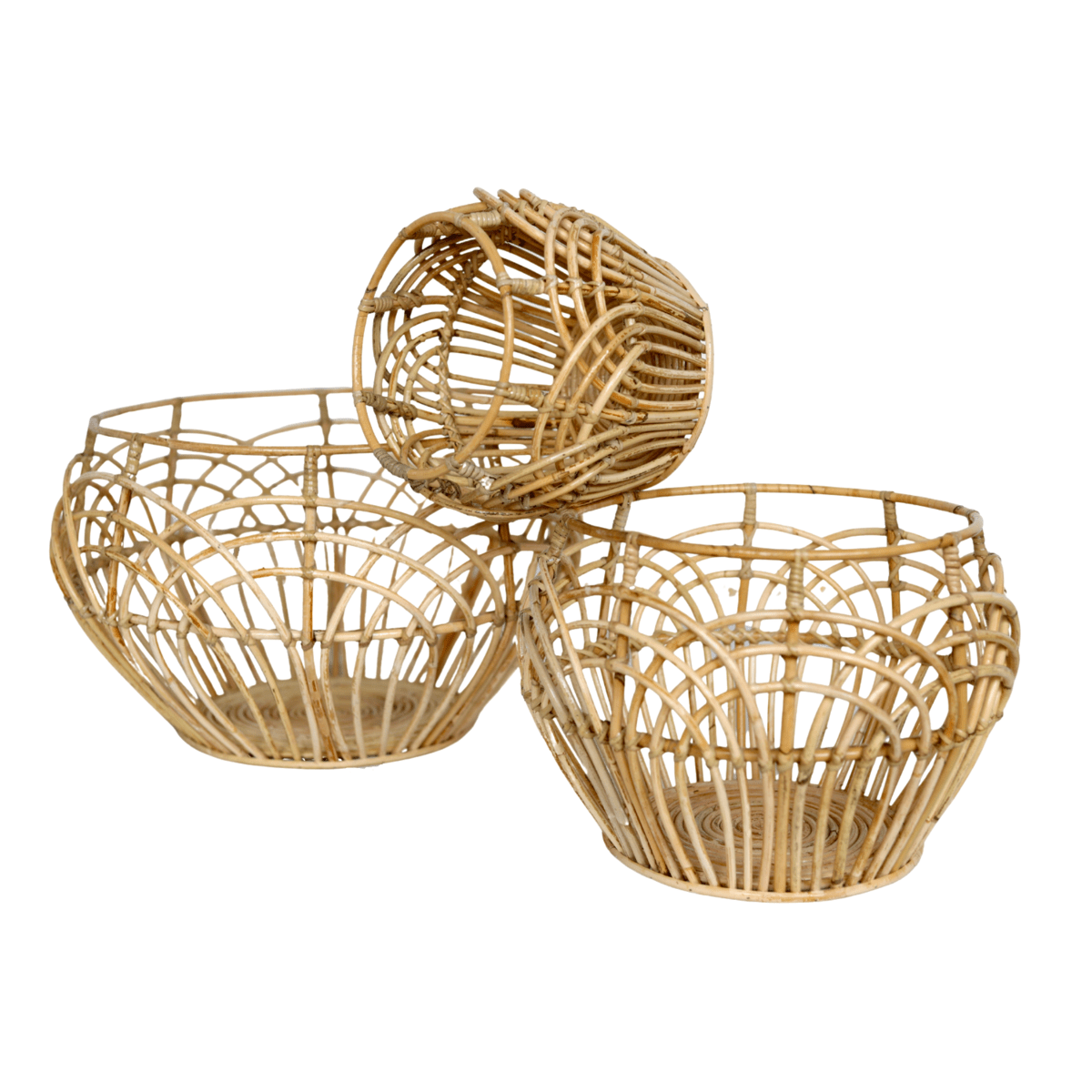 Plant Basket | Laundry Basket | Storage Basket RAHINA Made from Rattan (3 Sizes) - LUXONAS HOME