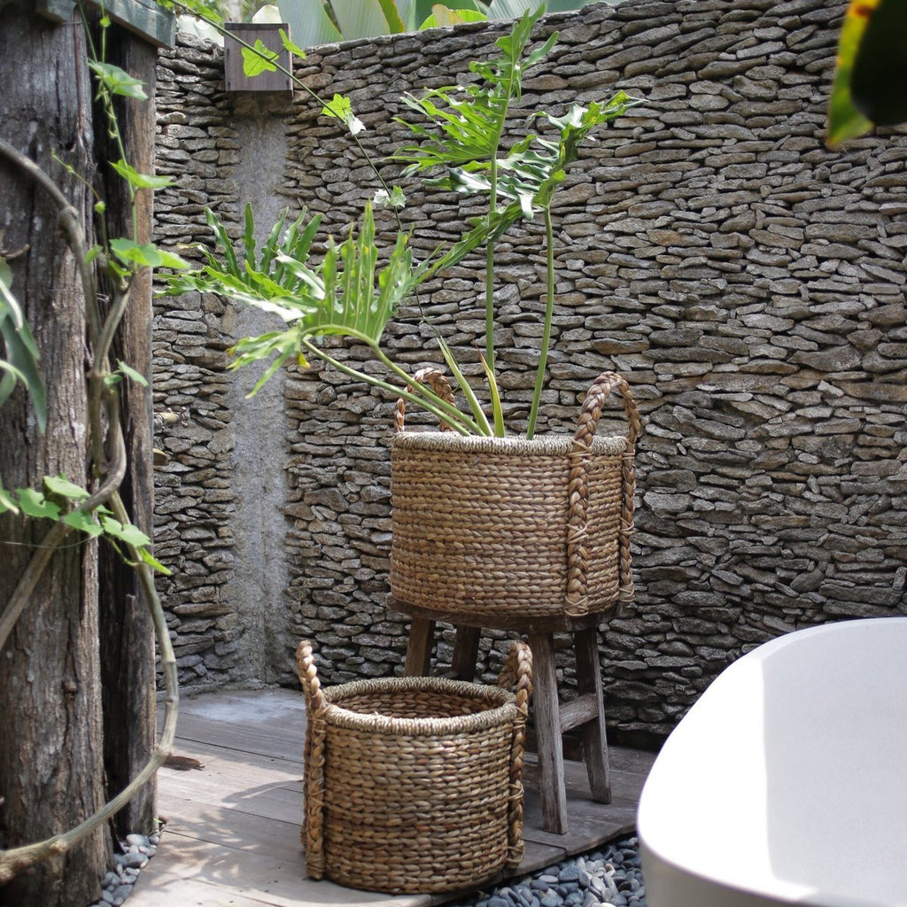 Plant | Basket Storage Basket | Laundry Basket CANGGU made from Water Hyacinth (3 sizes) - LUXONAS HOME