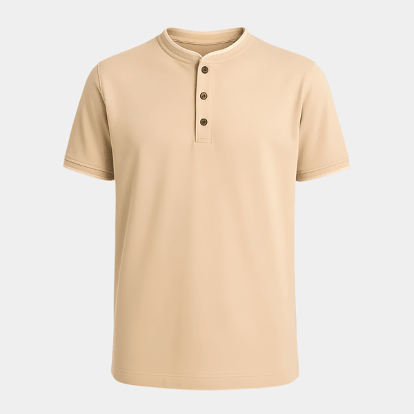 Polo Trio Chinese Collar - Mandarin Collar Cotton Casual Polo Shirt