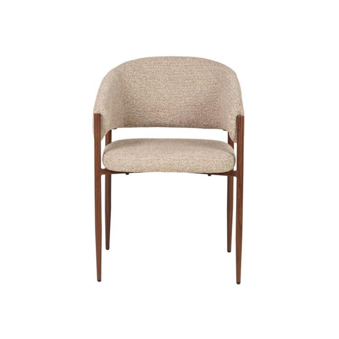 Polyester Boucle Effect Chair - Stylish Comfort for Any Space