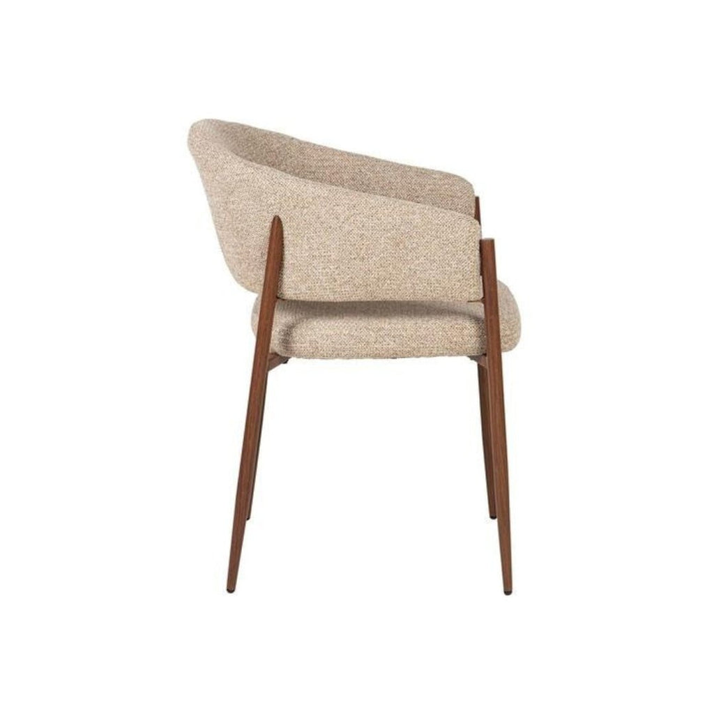 Polyester Boucle Effect Chair - Stylish Comfort for Any Space - LUXONAS