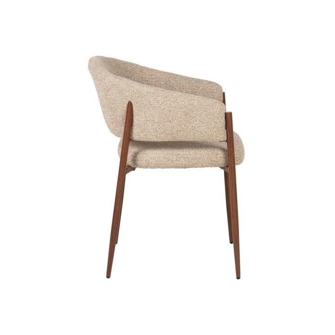 Polyester Boucle Effect Chair - Stylish Comfort for Any Space - LUXONAS