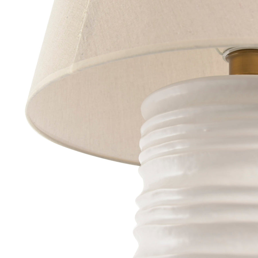 Porcelain Linen Table Lamp White