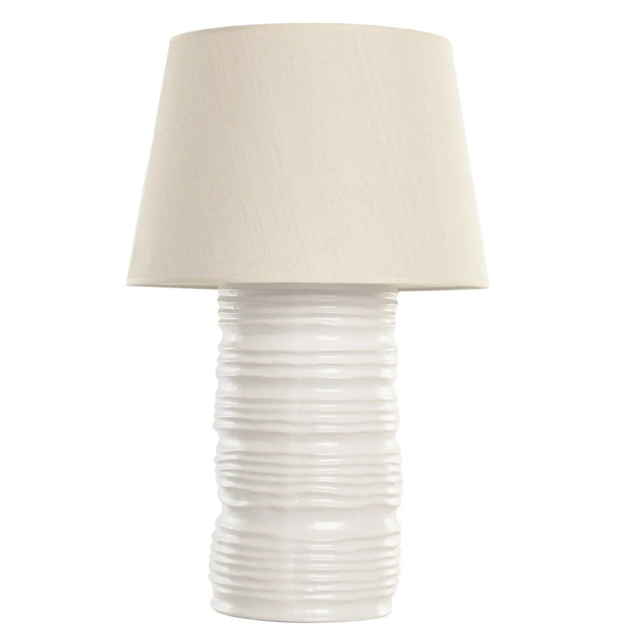 Porcelain Linen Table Lamp White