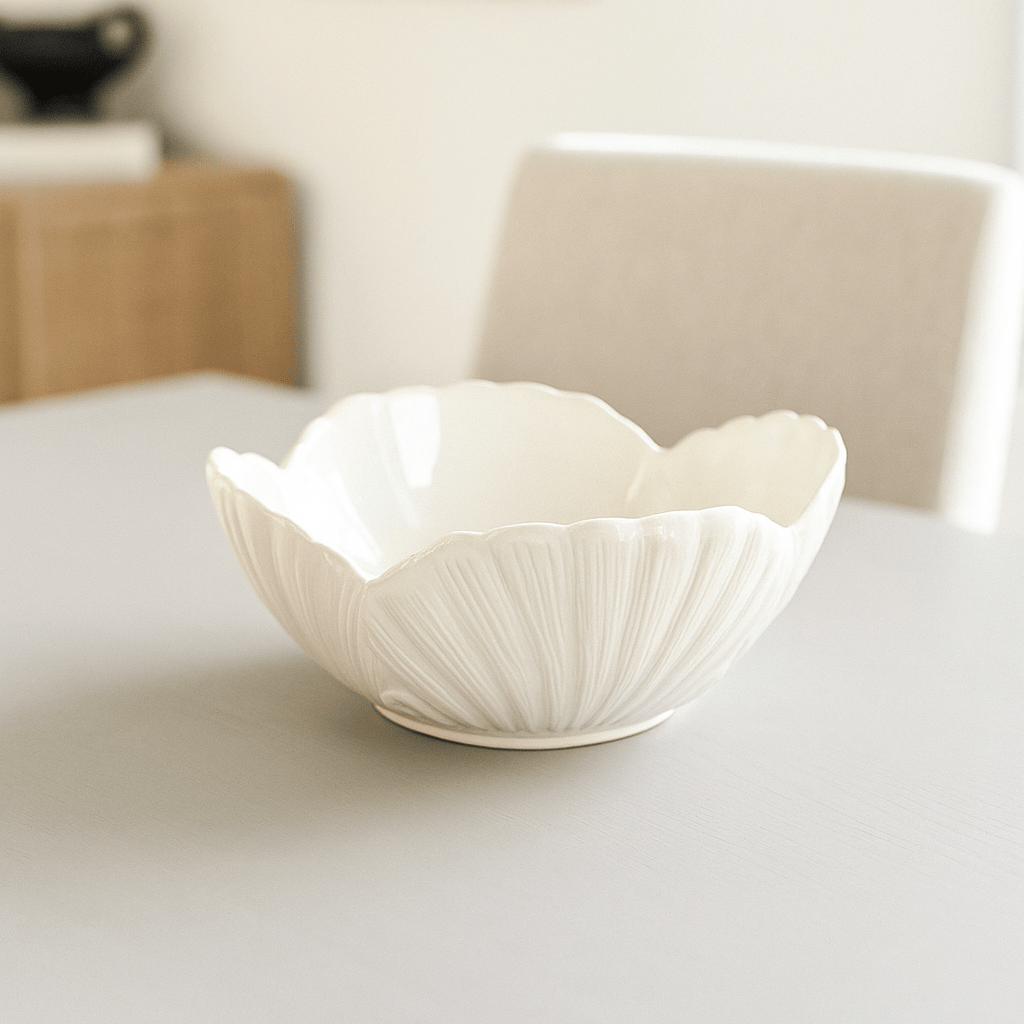 Porcelain Round Leaf Bowl - LUXONAS