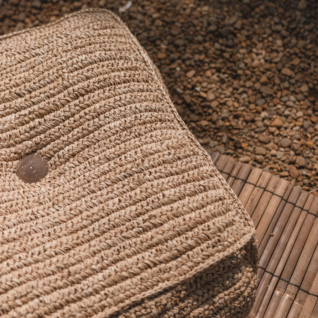 Pouf | PADAR Raffia Beanbag - LUXONAS HOME