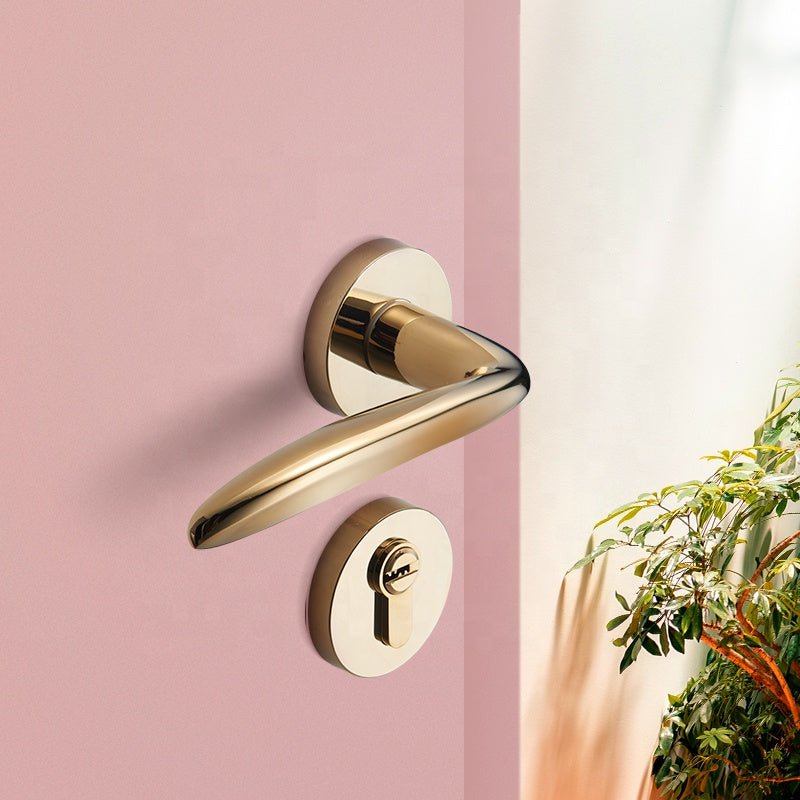 Premium Gold Door Handle Set 8042 - LUXONAS