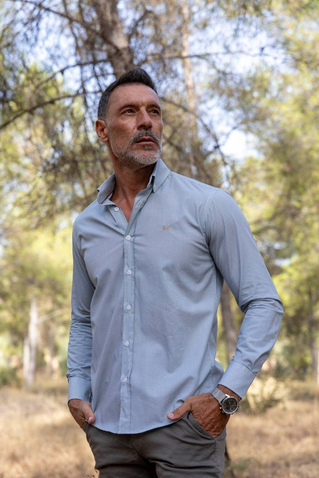 Printed Circles Shirt | Leganes - LUXONAS HOME