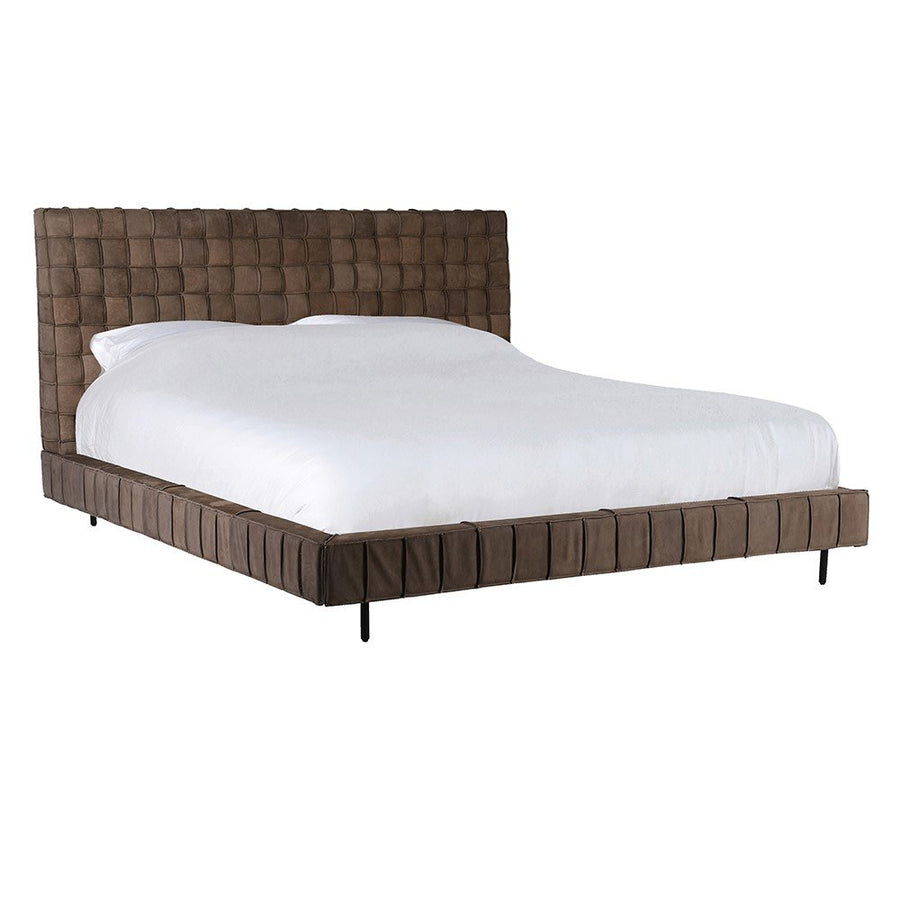 Quilted Nubuck Leather 6 ft. Super King-Size Bed