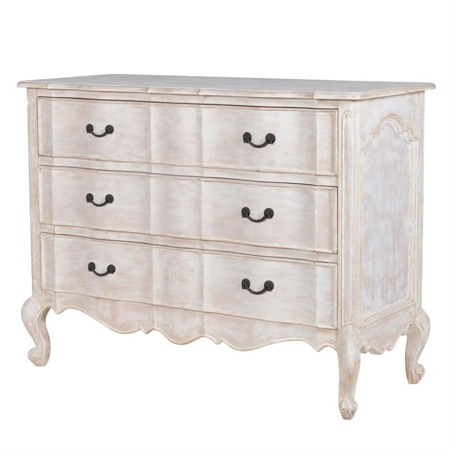 Quora 3 Drawer Chest - Elegant French Style