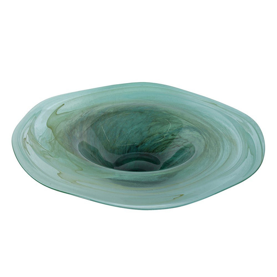 Radiant Green Decorative Bowl - Stunning Glass Centerpiece