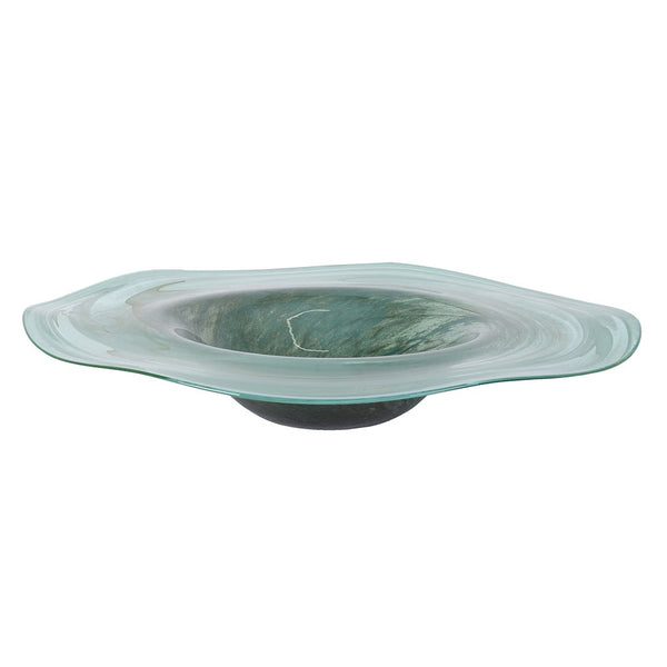 Radiant Green Decorative Bowl - Stunning Glass Centerpiece