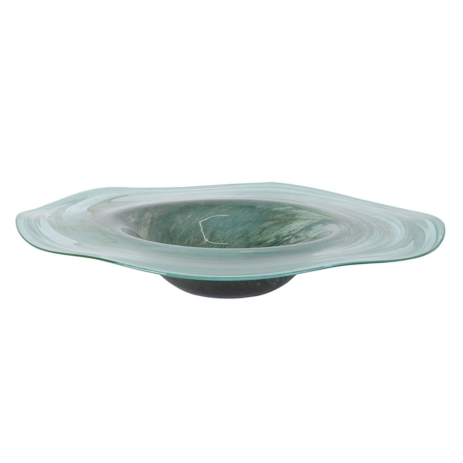 Radiant Green Decorative Bowl - Stunning Glass Centerpiece