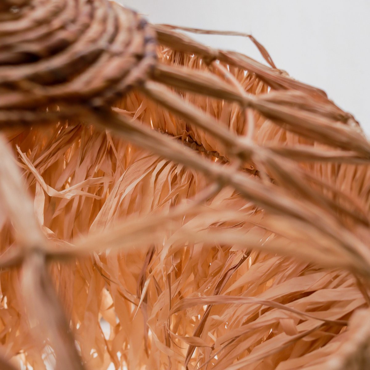 Raffia Lamp with Long Fringes | Lampshade | Pendant Lamp KAWI (2 sizes) - LUXONAS HOME