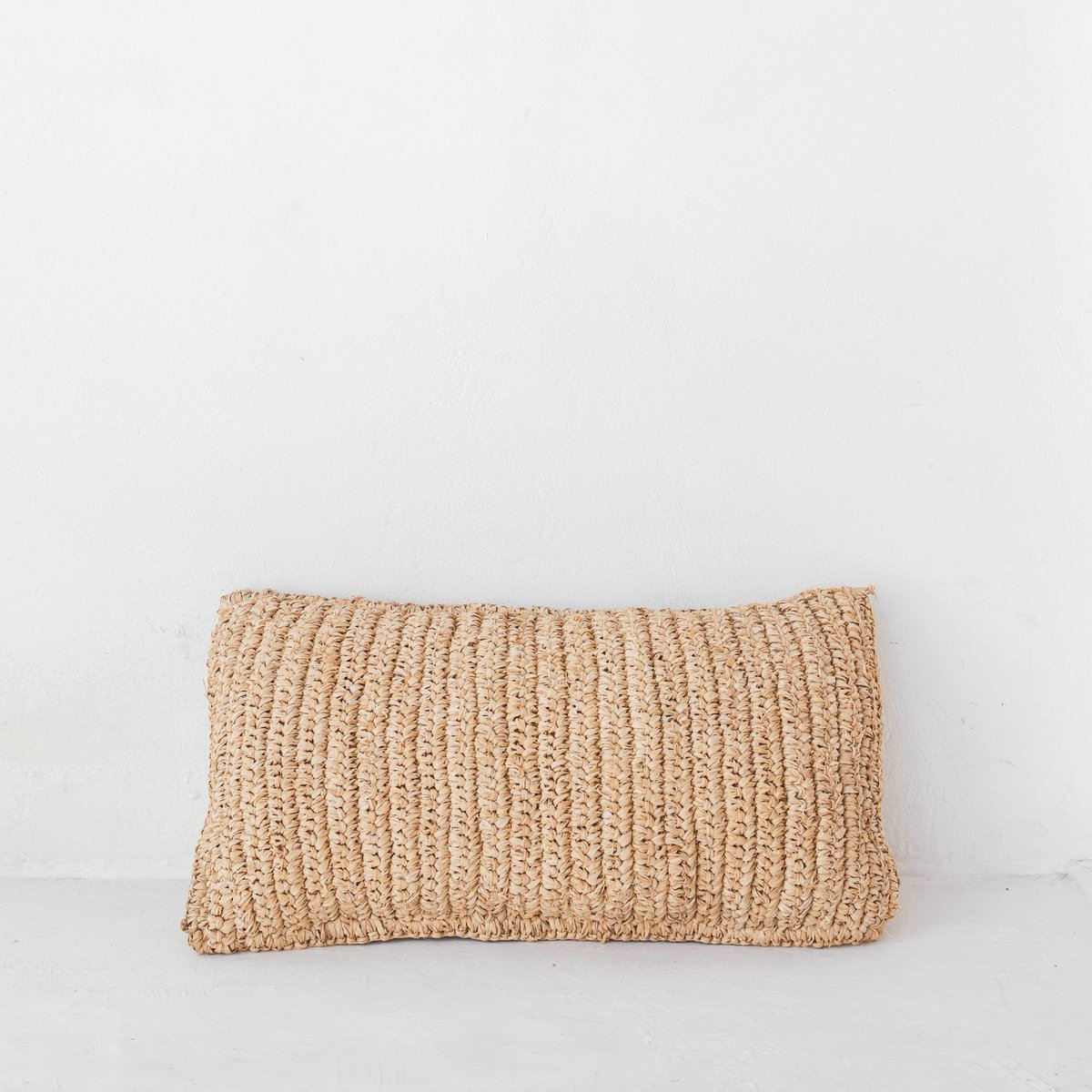 Raffia Throw Pillow 50x30 cm with Filling Decorative Cushion Sofa Pillow DALUNG - LUXONAS HOME