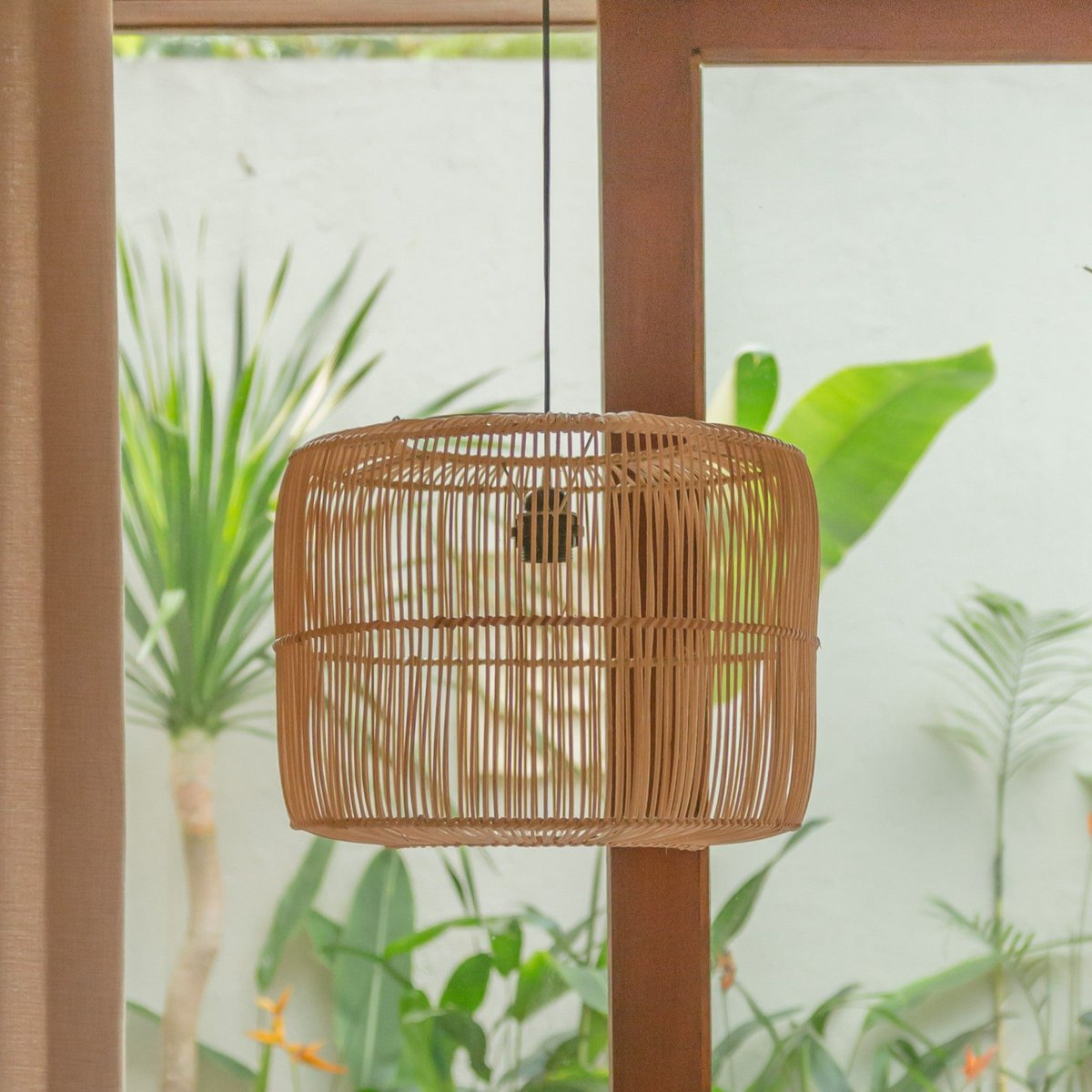 Rattan Lamp | Boho Lampshade | Pendant Light LIKU (2 sizes) - LUXONAS HOME