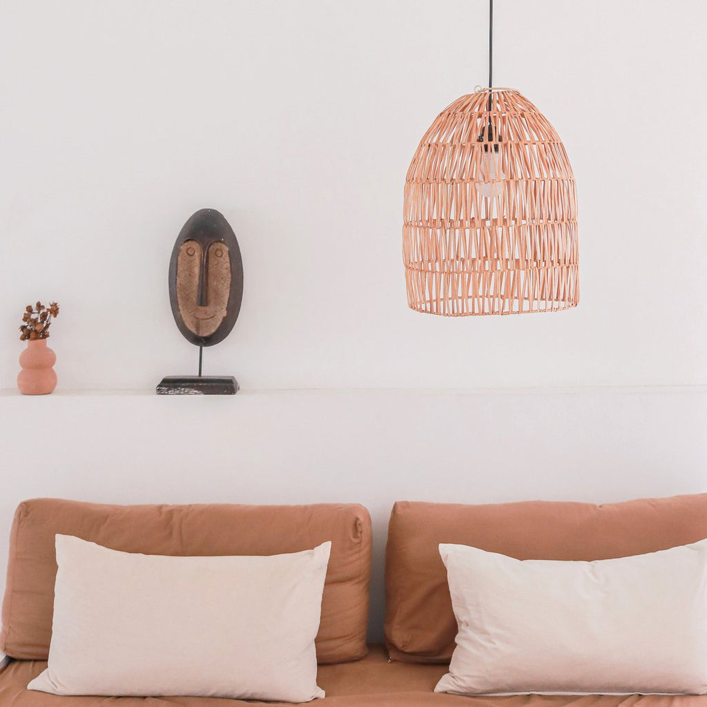 Rattan Lamp | Natural Lampshade | MALUKA Pendant Lamp Made of Natural Fibres (2 sizes) - LUXONAS HOME