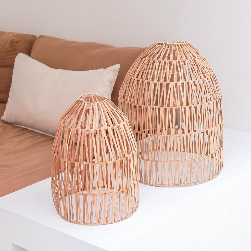 Rattan Lamp | Natural Lampshade | MALUKA Pendant Lamp Made of Natural Fibres (2 sizes) - LUXONAS HOME