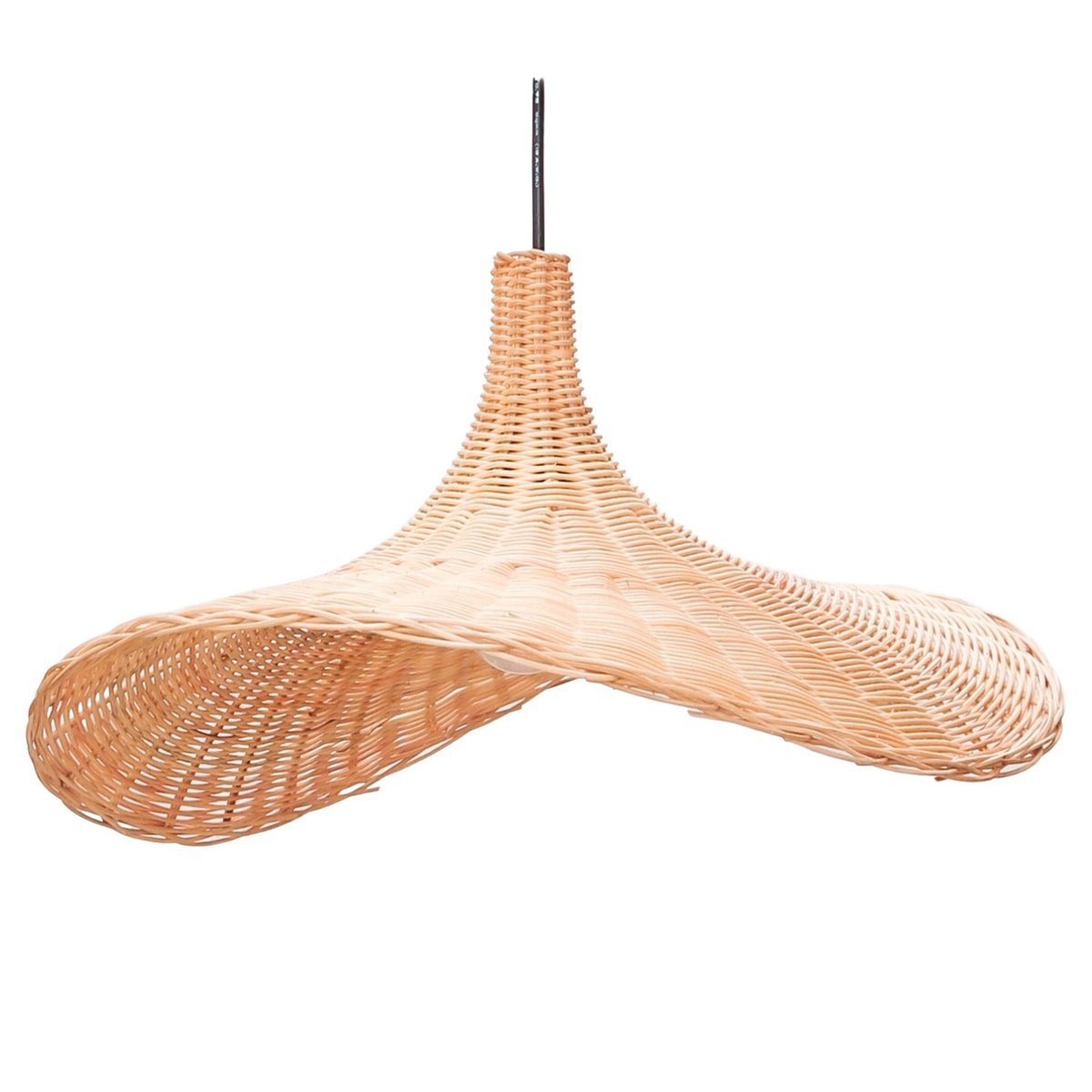 Rattan Lamp | Natural Lampshade SAYAN Funnel - Shaped Pendant Lamp Made of Natural Fibres (2 sizes) - LUXONAS HOME