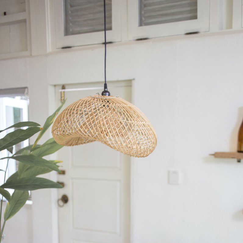 Rattan Lamp | PADMA Lampshade (2 sizes) - LUXONAS HOME
