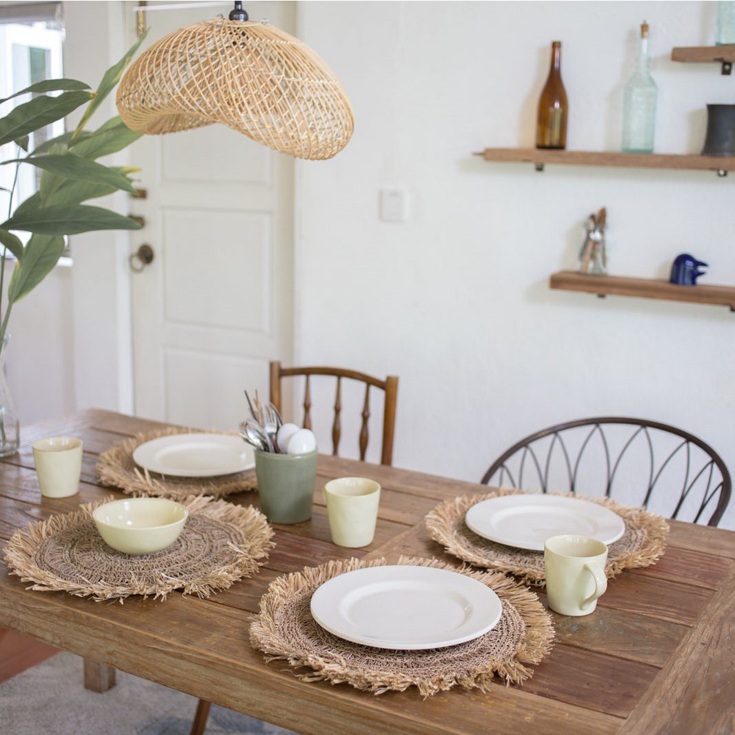 Rattan Lamp | PADMA Lampshade (2 sizes) - LUXONAS HOME