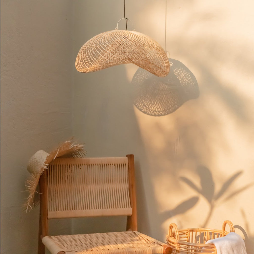 Rattan Lamp | PADMA Lampshade (2 sizes) - LUXONAS HOME
