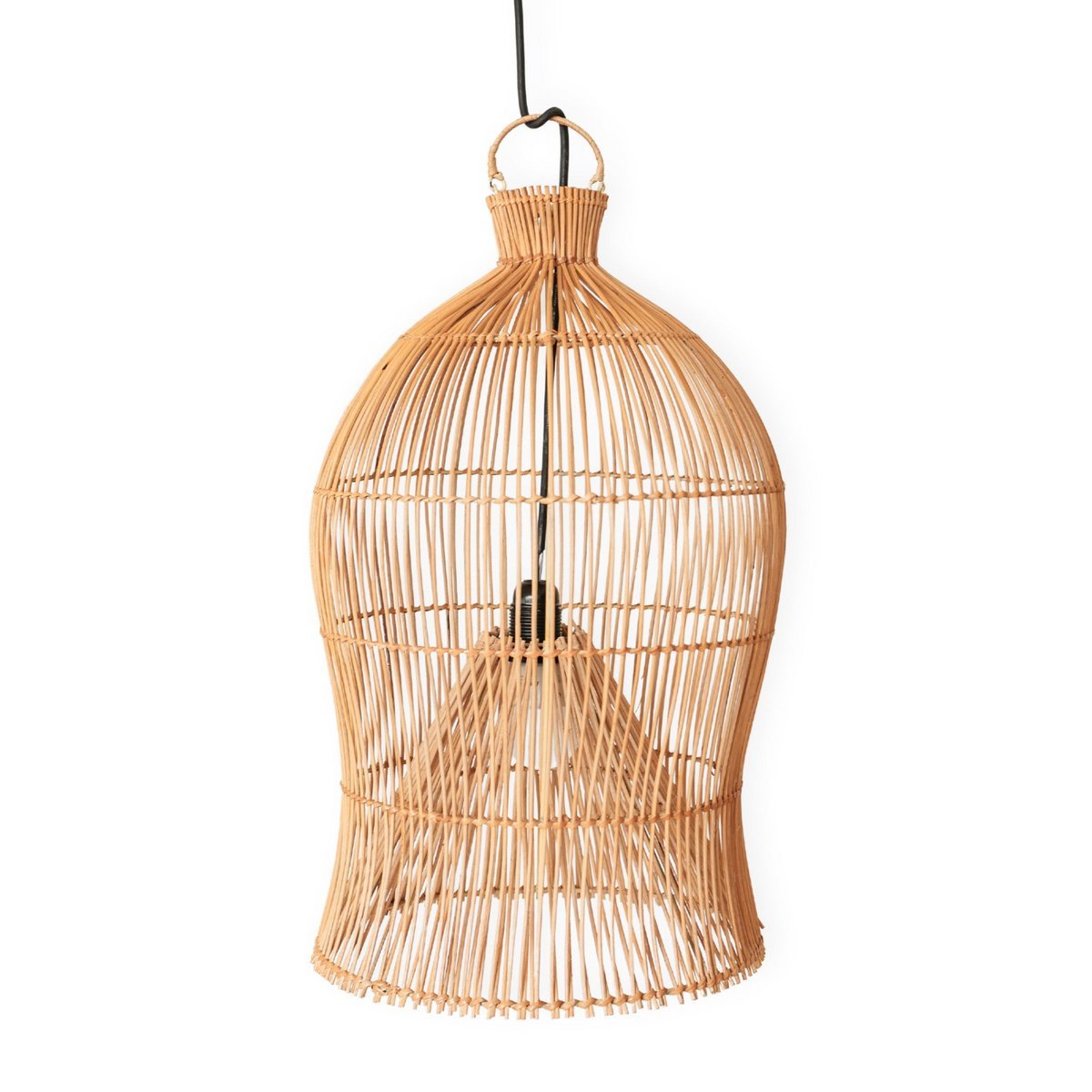 Rattan Lampshade – Boho Pendant Lamp – Ceiling Lamp Hanging – Boho Ceiling Light MAHARA (Ø35 cm) - LUXONAS HOME