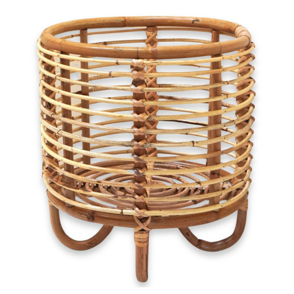 Rattan Plant Stand Planter Flower Pot Holder MALANG beige - LUXONAS HOME