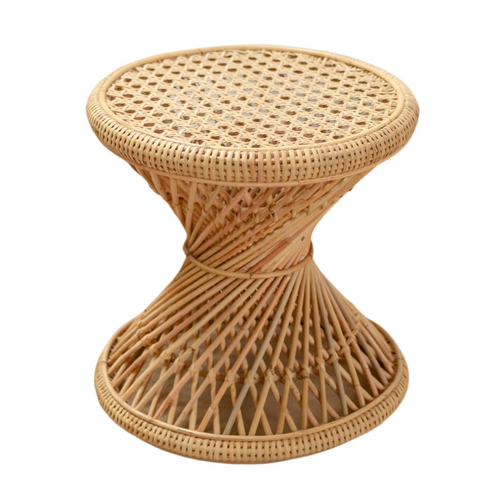 Rattan Side Table | Coffee Table | Round Couch Table LUHU Ø45 cm Beige - LUXONAS HOME